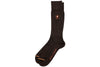 Pin Dot Peruvian Pima Cotton Socks - Walnut