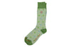 Tropical Stripe Peruvian Pima Cotton Socks - Kiwi