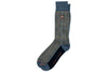 Window Pane Peruvian Pima Cotton Socks - Steel Blue