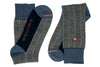 Window Pane Peruvian Pima Cotton Socks - Steel Blue