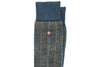 Window Pane Peruvian Pima Cotton Socks - Steel Blue