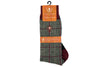 Window Pane Peruvian Pima Cotton Socks - Wine