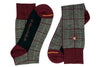 Window Pane Peruvian Pima Cotton Socks - Wine