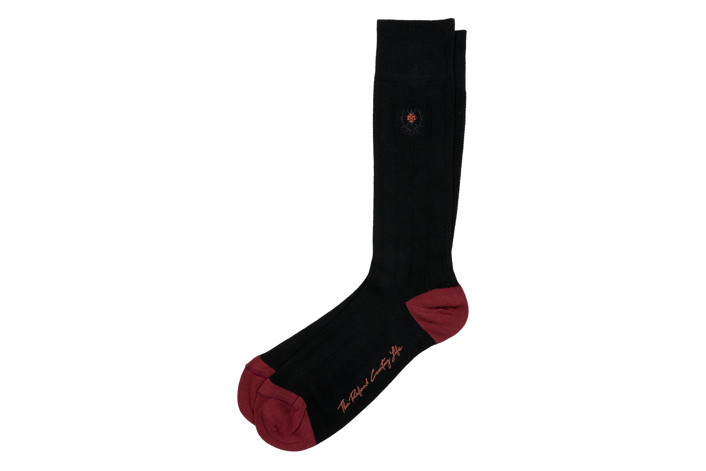 Ventilated All Season Peruvian Pima Cotton Socks - Black