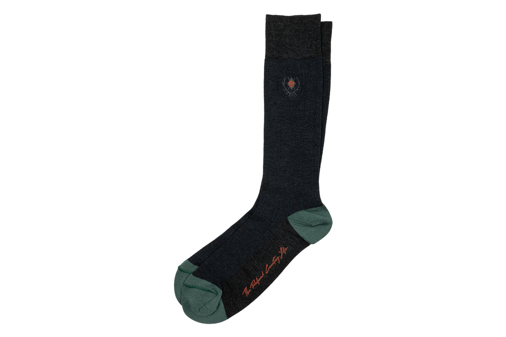 Ventilated All Season Peruvian Pima Cotton Socks - Charcoal