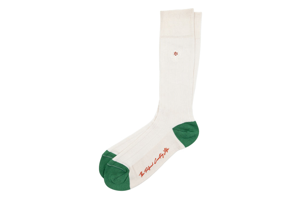 Ventilated Peruvian Pima Cotton Socks - Bone