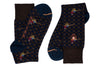 Pheasant Peruvian Pima Cotton Socks - Walnut