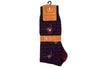 Pheasant Peruvian Pima Cotton Socks - Navy