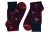 Pheasant Peruvian Pima Cotton Socks - Navy