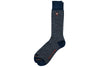 Stripe Alpaca Yarn Socks - Navy