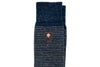 Stripe Alpaca Yarn Socks - Navy