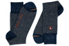 Stripe Alpaca Yarn Socks - Navy
