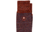 Stripe Alpaca Yarn Socks - Rust