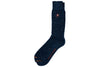 Chevron Alpaca Yarn Socks - Navy