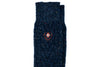 Chevron Alpaca Yarn Socks - Navy