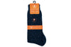 Chevron Alpaca Yarn Socks - Navy
