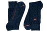 Chevron Alpaca Yarn Socks - Navy
