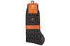 Chevron Alpaca Yarn Socks - Stone