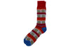Fairisle Alpaca Yarn Socks - Barn Red