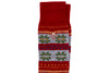 Fairisle Alpaca Yarn Socks - Barn Red