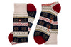 Fairisle Alpaca Yarn Socks - Oat