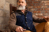 Northumberland Lightweight Goat Suede Vest - Navy