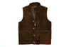 Northumberland Lightweight Goat Suede Vest - Antique Tobacco