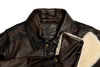 London Bomber Goatskin Leather Jacket - Black Oak