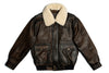 London Bomber Goatskin Leather Jacket - Black Oak