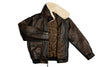London Bomber Goatskin Leather Jacket - Black Oak