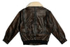London Bomber Goatskin Leather Jacket - Black Oak