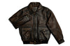 London Bomber Goatskin Leather Jacket - Black Oak
