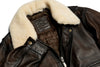 London Bomber Goatskin Leather Jacket - Black Oak