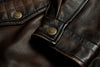 London Bomber Goatskin Leather Jacket - Black Oak