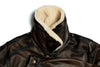 London Bomber Goatskin Leather Jacket - Black Oak