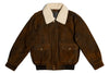 London Bomber Goatskin Leather Jacket - Antique Tobacco