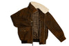 London Bomber Goatskin Leather Jacket - Antique Tobacco