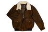 London Bomber Goatskin Leather Jacket - Antique Tobacco