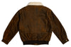 London Bomber Goatskin Leather Jacket - Antique Tobacco