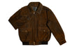 London Bomber Goatskin Leather Jacket - Antique Tobacco
