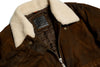 London Bomber Goatskin Leather Jacket - Antique Tobacco