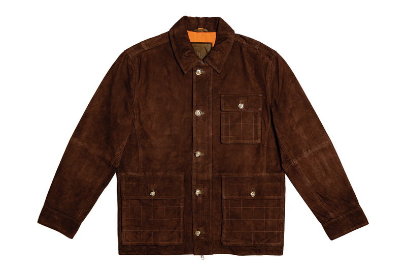Greystone Lightweight Goat Suede Safari Jacket - Walnut