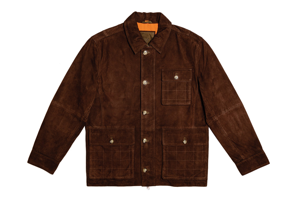 Greystone Lightweight Goat Suede Safari Jacket - Walnut | Martin