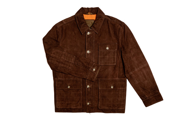 Greystone Lightweight Goat Suede Safari Jacket - Walnut