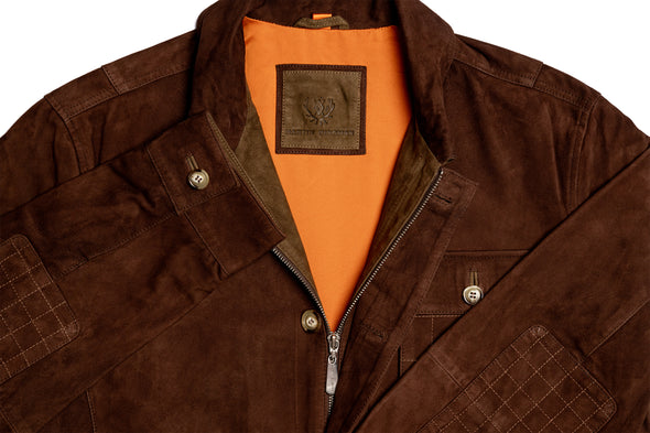 Greystone Lightweight Goat Suede Safari Jacket - Walnut