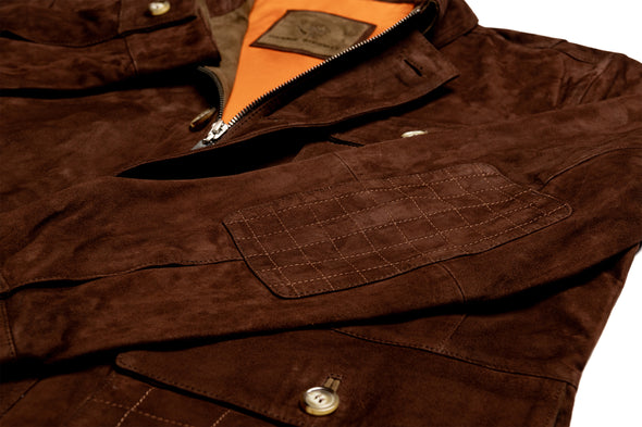 Greystone Lightweight Goat Suede Safari Jacket - Walnut