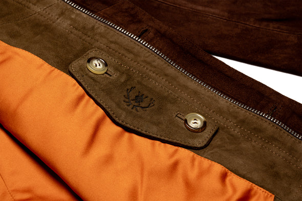 Greystone Lightweight Goat Suede Safari Jacket - Walnut
