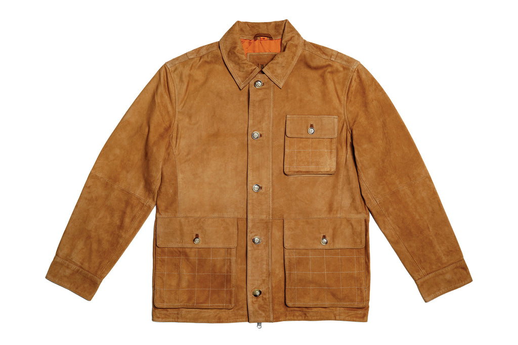 Greystone Lightweight Goat Suede Safari Jacket - British Tan
