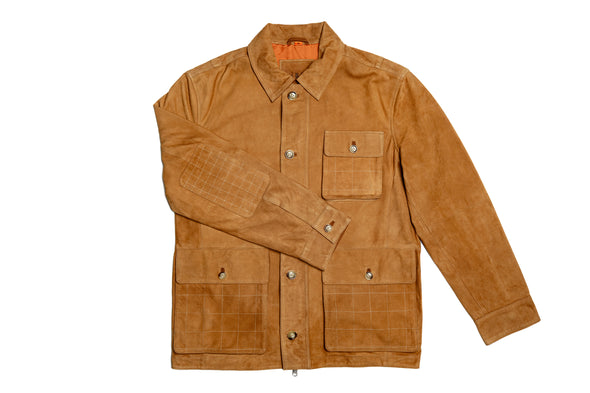 Greystone Lightweight Goat Suede Safari Jacket - British Tan
