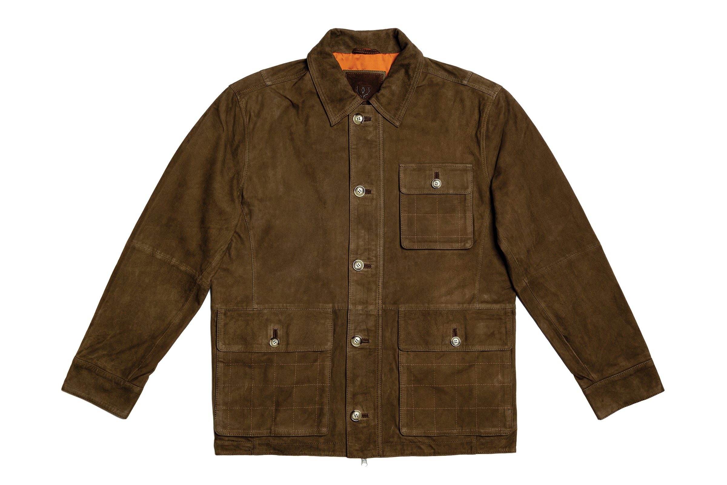 Greystone Lightweight Goat Suede Safari Jacket - Olive | Martin